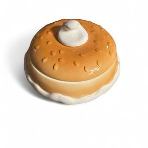 Ceramic Bagel Shaped Container 1995 Vintage Boston Warehouse